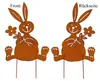 2er Set XL Outdoor Osterdeko Osterhasen 26cm x 50cm Produktbild-Vorschau 2