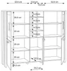 Highboard Vitrine CLIF 5-trg. Optik Old Wood Vintage von Forte Produktbild-Vorschau