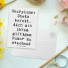 Mr. & Mrs. Panda Postkarte Spruch Skorpion Humor - Weiß - Produktbild-Vorschau 3