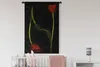 MuchoWow® Wandteppich Wandbehang Zwei rote Tulpen auf Produktbild-Vorschau 2