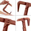 A collage of four images showing a brown flower box holder from different angles, with hands demonstrating its use. Náhľad obrázku produktu