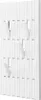 A white wall-mounted coat rack with multiple hooks. Anteprima dell’immagine prodotto