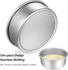 A close-up view of a round cake pan, with a smaller cake pan filled with batter in the foreground. Produktbild-Vorschau
