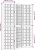 vidaXL 3-częściowy parawan składany czarny z litego drewna Podgląd zdjęcia produktu 8
