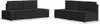 vidaXL 4-tlg. Garten-Lounge-Set Poly Rattan Schwarz Produktbild-Vorschau 8