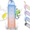 CodiCile Trinkflasche 1L mit Strohhalm & Zeitmarkierung, Produktbild-Vorschau 1