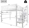 MODFU Hochbett Jugendbett  Metallbett 140×200cm mit Produktbild-Vorschau 7