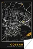 MuchoWow® Poster Stadtplan - Deutschland - Gold - Karte Produktbild-Vorschau 1