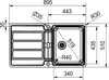 FRANKE HDX 284 stal nierdzewna, wąski blat / zlicowany, 895 Podgląd zdjęcia produktu 3