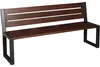 Gartenbank Holz Metall 180 cm mit Lehne - Moderne Bank - Produktbild-Vorschau 1