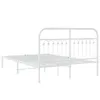 vidaXL Bettgestell mit Kopfteil Metall Weiß 135x190 cm Produktbild-Vorschau 6