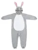 Schlafanzug Onesie Kigurumi Kostüm Verkleidung Grau Produktbild-Vorschau 3