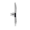 A side view of a chrome-polished square shower head on a white background. Podgląd zdjęcia produktu