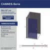 Walk in Dusche Duschabtrennung mit Drehtür 90x187cm Produktbild-Vorschau 3