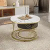 Set di 2 tavolini Fortuna Lai, tavolini con decoro in marmo Anteprima dell’immagine prodotto 3