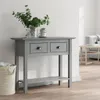 vidaXL Konzolový stolek BODO Grey 91x35x74 cm z masivního Náhled obrázku produktu 2