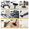 A collage of images showing different uses and accessories of a steam cleaner. Produktbild-Vorschau