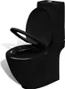 vidaXL WC rotondo in Vetroceramica nero Anteprima dell’immagine prodotto 15