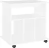 vidaXL Szafka na kółkach biała 60x45x60 cm materiał Podgląd zdjęcia produktu 1