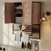Mobile da bagno da parete in stile loft rustico con gancio, Anteprima dell’immagine prodotto 4