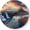 Wanduhr - Rund - Glasuhr - Wasserfall Himmel Berg - 40x40cm Produktbild-Vorschau 1