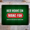 Hier wohnt ein Mainz-Fan Metallschild XXL Produktbild-Vorschau 2