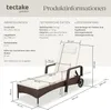 tectake® Rattan Sonnenliege 200 x 70 x 33 cm Produktbild-Vorschau 7