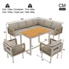 6-teiliges Gartenlounge-Set, Ecksofa mit 2 Sesseln & Tisch, Produktbild-Vorschau 6