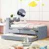 Cama individual de madera maciza Merax, 90x190 cm, con cama Vista previa de la imagen del producto 1