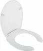 A white toilet seat and lid are shown in an open position against a white background. Anteprima dell’immagine prodotto
