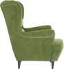 vidaXL Poltrona in velluto verde chiaro Anteprima dell’immagine prodotto 3