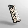 A phone case with a heart pattern is shown at an angle against a plain background. Produktbild-Vorschau