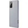 A grey fabric phone case for a Samsung Galaxy Note 20 is shown against a white background. Produktbild-Vorschau