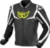 Giacca in pelle da moto Berik Wild Chase, nero/bianco, 52 Anteprima dell’immagine prodotto 1