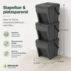 Mülltrennsystem 3x25 L – Stapelbare Abfallbehälter mit Produktbild-Vorschau 4