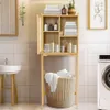 WISFOR Badregal Toilettenregal, Badezimmerregal mit Schrank Produktbild-Vorschau 6