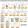 257 Stück Dreadlocks Schmuck Haarschmuck Haarspiralen Produktbild-Vorschau 2