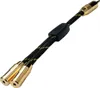 ROLINE GOLD 3,5mm Adapterkabel (1x ST, 2x BU), 0,15m Produktbild-Vorschau 1