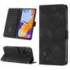 A collage of images showing a black leather flip wallet phone case for a Xiaomi Redmi Note 11 Pro 5G/4G, displaying its features from different angles. Produktbild-Vorschau