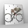 Wanduhr - Quadrat - Glasuhr - Fahrrad Roboter Modern - Produktbild-Vorschau 4