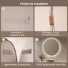 Specchio da bagno con illuminazione, rotondo, 80 cm, Anteprima dell’immagine prodotto 12