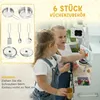AIYAPLAY Kinderküche Spielküche mit Ofen Spüle Produktbild-Vorschau 6