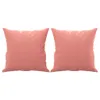 vidaXL Coussin décoratif 2 pcs. Rose 40x40 cm velours Voir les images du produit 1
