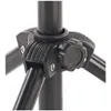A close-up view of the adjustable mechanism on a black tripod stand. Produktbild-Vorschau