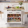 Merax Mobile: isola da cucina da 120 cm con ante in vetro e Anteprima dell’immagine prodotto 9