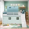 Lit mezzanine Homestyle4u 90 x 200 cm pour enfants, blanc, Voir les images du produit 12