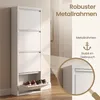 VASAGLE Schmaler Schuhkipper mit 4 Klappen Metall Produktbild-Vorschau 6