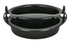 A black, oval-shaped egg cooker with two compartments and two handles is shown against a white background. Náhľad obrázku produktu