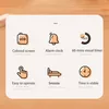 A grid of icons and text describing the features of a digital timer. Náhľad obrázku produktu