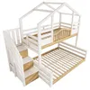 Flieks Etagenbett 90x200cm/140x200cm mit Regal, Kinderbett Produktbild-Vorschau 12